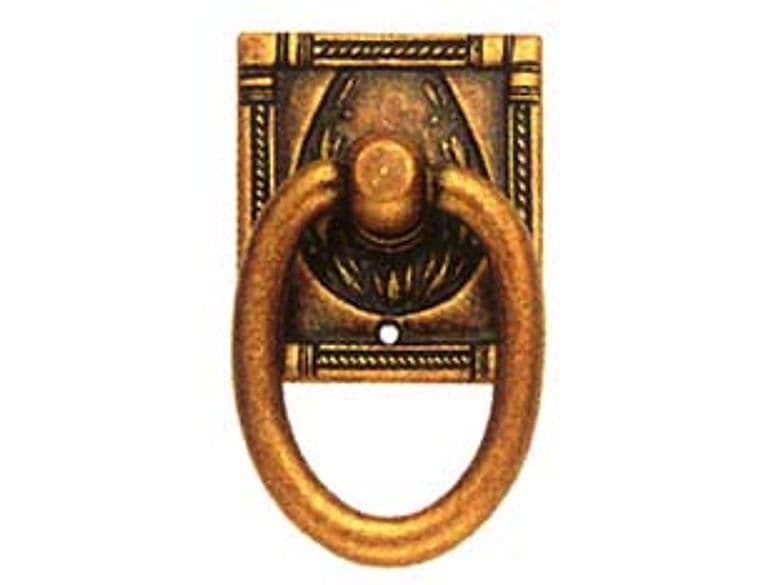 Maniglie ad Anello Snodate Base Quadra MOD.12323 Zama Ottone 5 Pezzi - 2