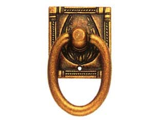 Maniglie ad Anello Snodate Base Quadra MOD.12323 Zama Ottone 5 Pezzi - 2