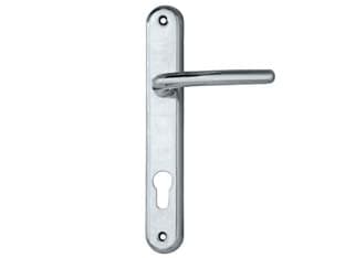 Maniglia Vega con Placca Foro Yale in Zama Finitura Ottone Cromato 90 mm - 2