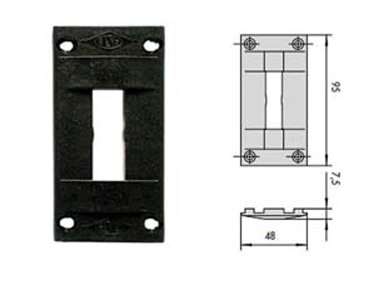 Contropiastra in Nylon 06287 48 MMX95, Spessore 7,5 mm (06287) Cisa 5 Pezzi - 2