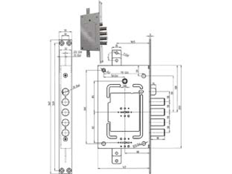 Serratura Tripl. Infilare C Scr. Multif. D m + D m Blind Cod 384322 - 2