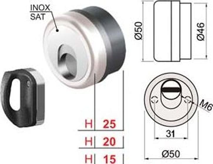 Defender Magnetico Mag Monolito Antiacido MR503 Cromo Satinato Ø Cod 478489 - 2