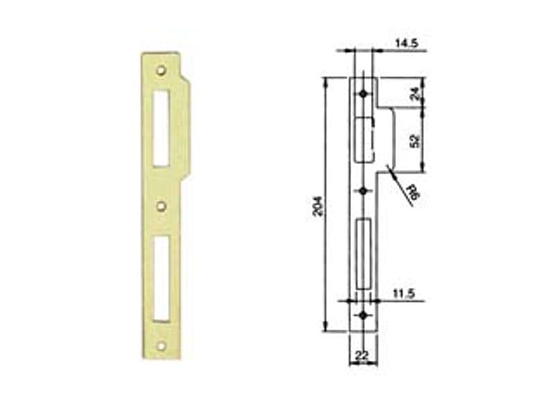 Contropiastra Piana per Serrature Serie 200N (032016) Iseo 10 Pezzi - 2