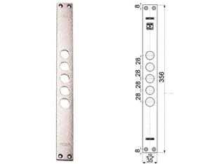 Contropiastre per Serrature Porte Blindate 94254 Interasse 28 Mm, 35 - 2
