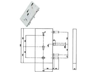 Serratura Triplice Infilare Multifunz. Cil. Eu. + D m Blindate 133Y9 Dx - 2