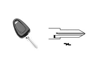 Cover Chiavi per Auto Fiat GT15RRS1 1 Bottone Silca - 2