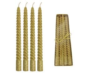 Candela di Cera a Tortiglione Oro con Glitter Ø 21 mm MMX250H. I Re Magi - 2