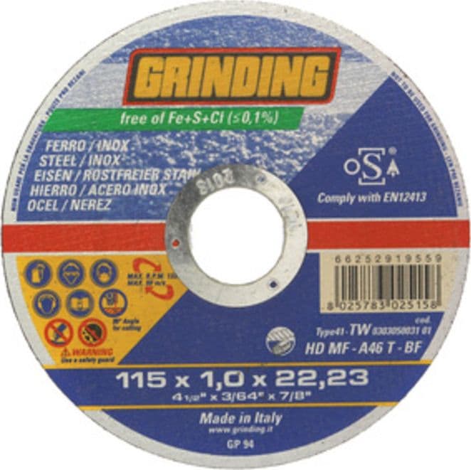Grinding Disco Ferro 115 x 1 Hdmf Saint Gobain Abrasivi 10 Pezzi - 2