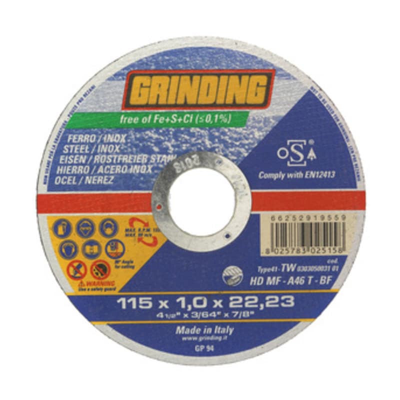 GRINDING DISCO FERRO 115X1,0 HDMF- SAINT GOBAIN ABRASIVI- 10,0 pz - 2