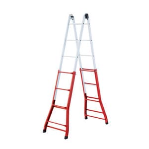 SCALA ACCIAIO TELESCOPICA 4+5 GRADINI H 428 CM- 1,0 pz - 2
