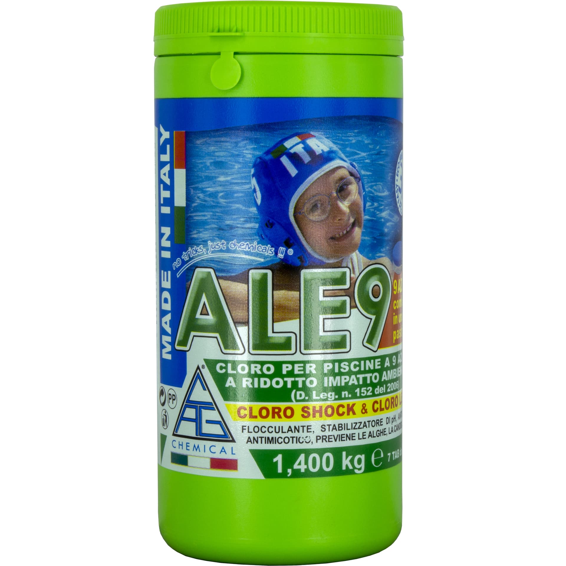 CLORO 9 FUNZIONI X PISC.PASTIGL.GR.200 KG.1,4 ALE9- 1,0 pz - 2
