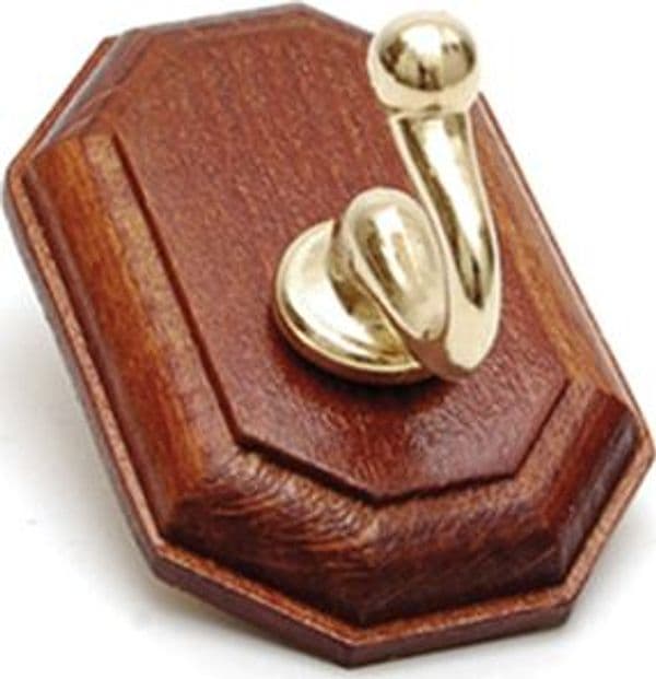 Gancio Adesivo Holz Noce Oro 1 Posto 40 x 60 mm Diesse 10 Pezzi