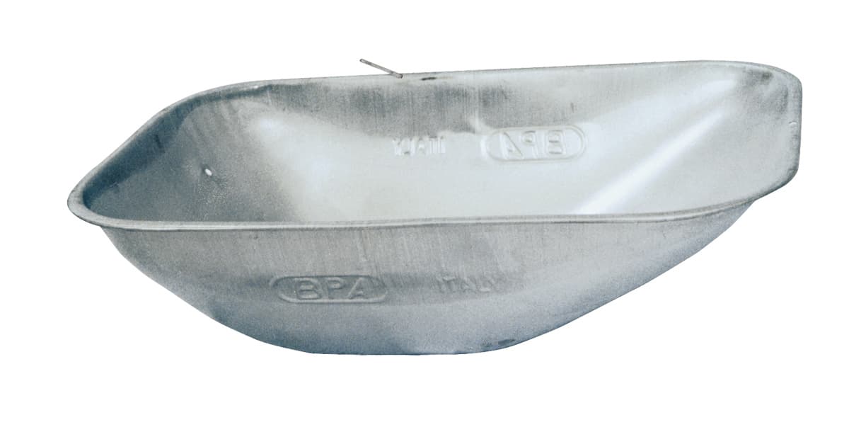 VASCA ZINCATA C/FORI PER CARRIOLA- B.P.A.- 1,0 pz - 2