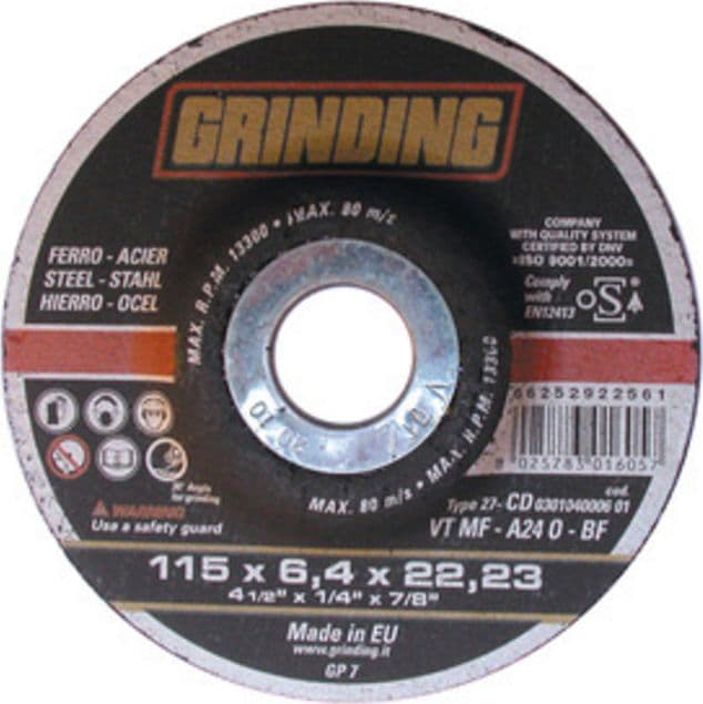 Grinding Disco da Sbavo Ferro 115 x 6,4 Vtmf Saint Gobain Abrasivi 25 Pezzi - 2