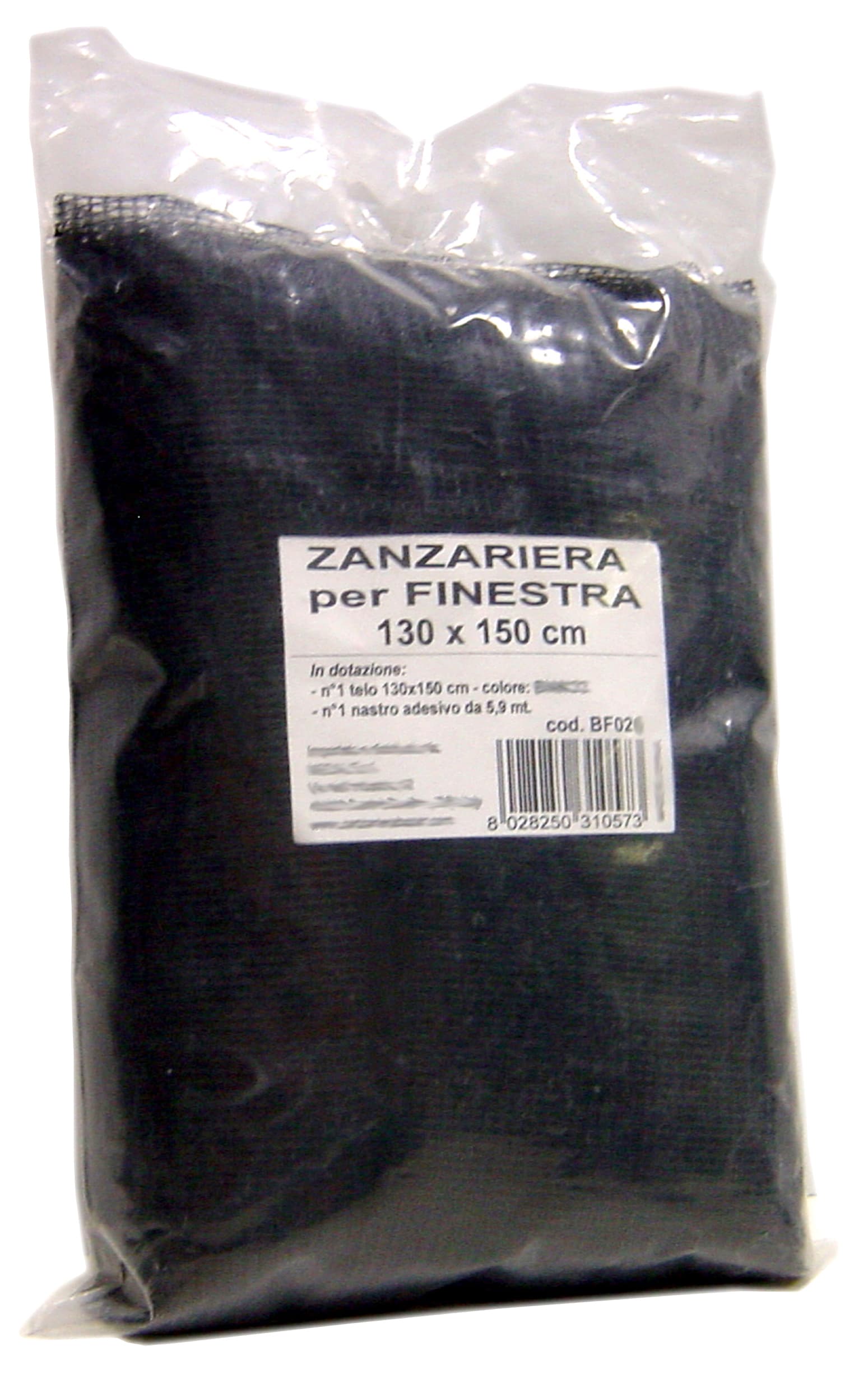 ZANZARIERA POLIESTERE FINESTRA 130X150 CM NERO- 10,0 pz - 2