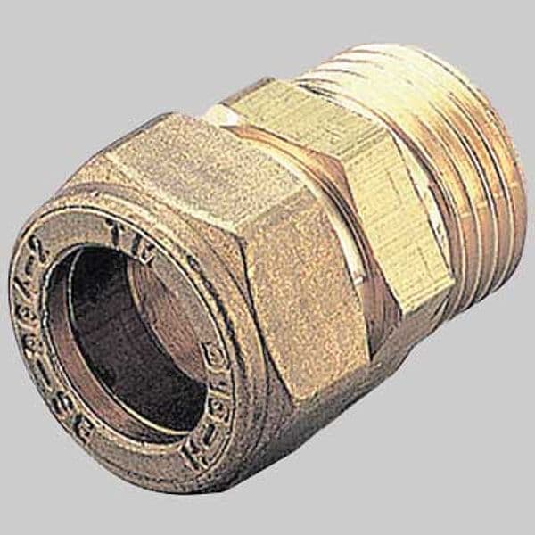 Raccordo Dritto Maschio con Ogiva Ottone 10 x 1/2 Tiemme - 2
