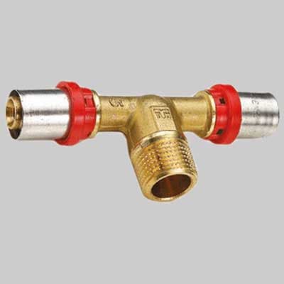 Raccordo Tee Maschio a Pressare Tiemme 20 x ½ x 20 - 2