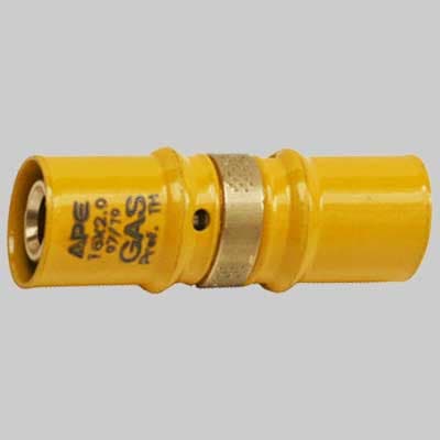 Raccordo a Pressare Diritto Doppio Ridotto per Gas 26 x 20 Ape Raccorderie - 2