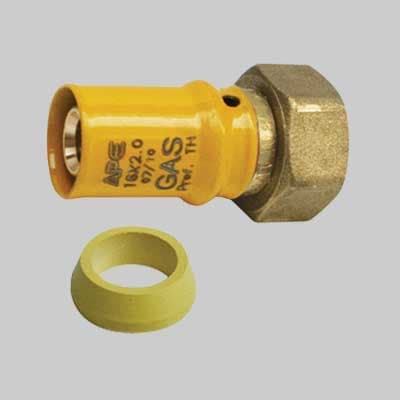 Raccordo con Girello per Gas Sede Piana (Ap 685) 20 x ¾ Ape Raccorderie - 2