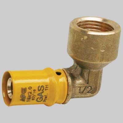 Raccordi a Pressare Curvo Femmina per Gas 16 x ½ Ape Raccorderie - 2