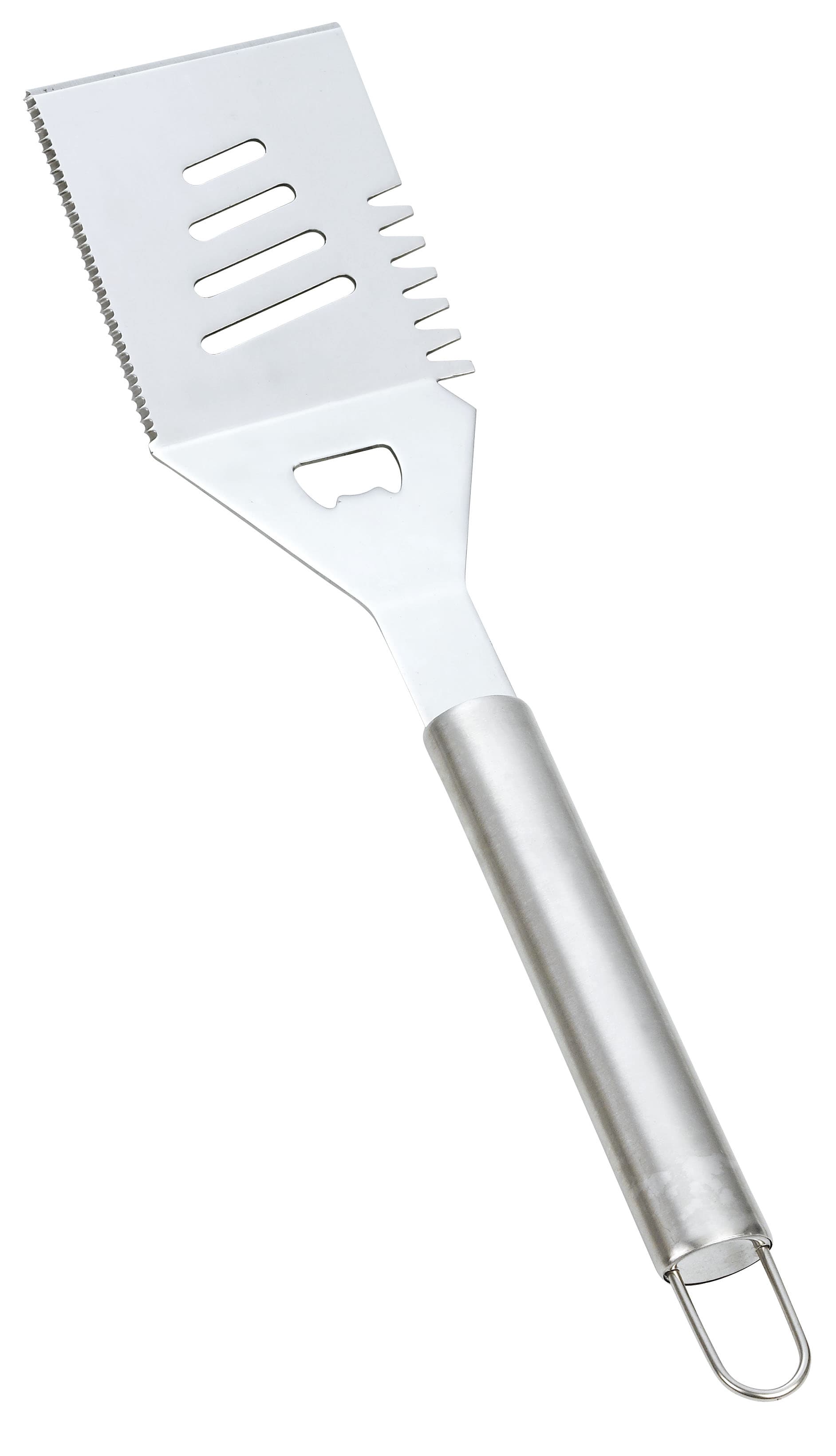 TEXAS SPATOLA STRETTA INOX P/BARBECUE SATINATO- I GIARDINI DEL RE- 6,0 pz - 2