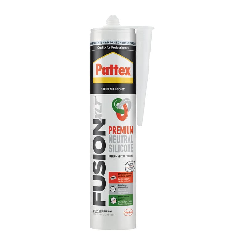 CARTUCCIA SILICONE FUSION XLT TRASPARENTE ML.300- 12,0 pz - 2