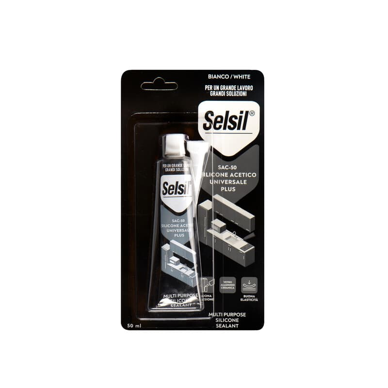 SELSIL SILICONE ACETICO PLUS SAC-50 TRASPAR 50 ML- 12,0 pz - 2