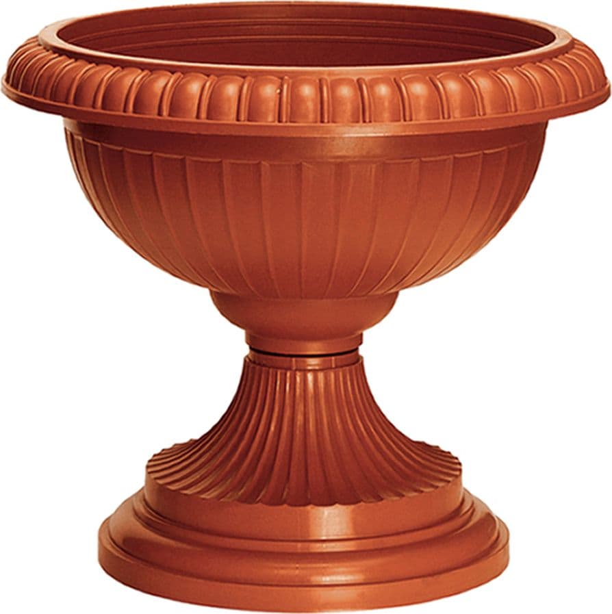 Vaso in Plast con Piedistallo Venezia D 44XH36 Cm Bronzo 12 Pezzi