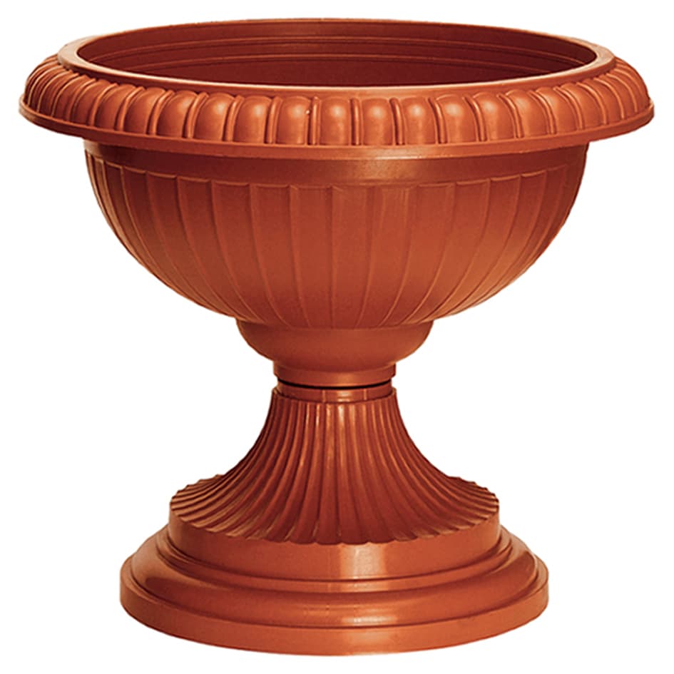 VASO IN PLAST CON PIEDISTALLO VENEZIA D 44XH36 CM- BRONZO- 12,0 pz - 2