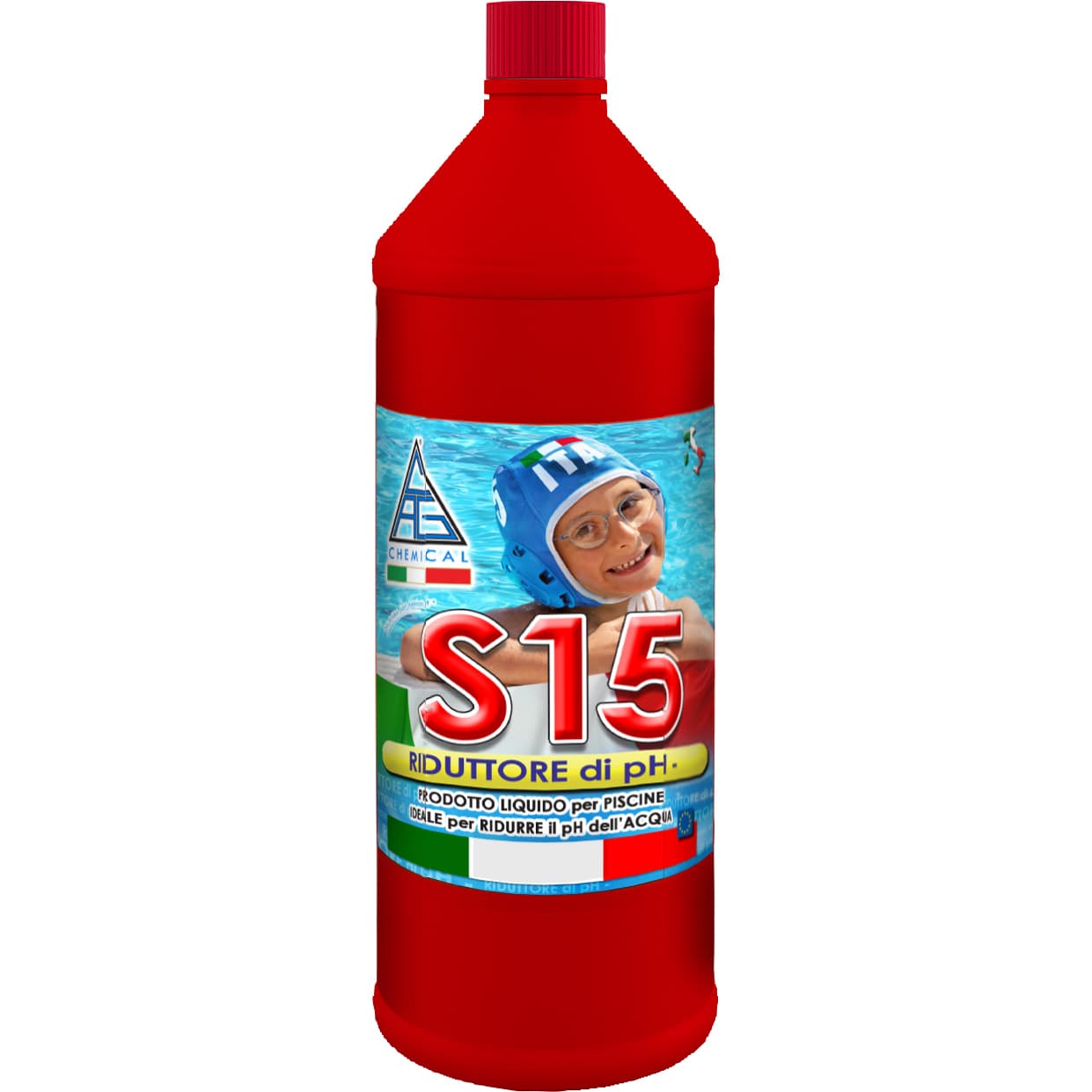 CORRETTORE (PH-) PER PISCINA  S15    1 L- CAG CHEMICAL- 12,0 pz - 2
