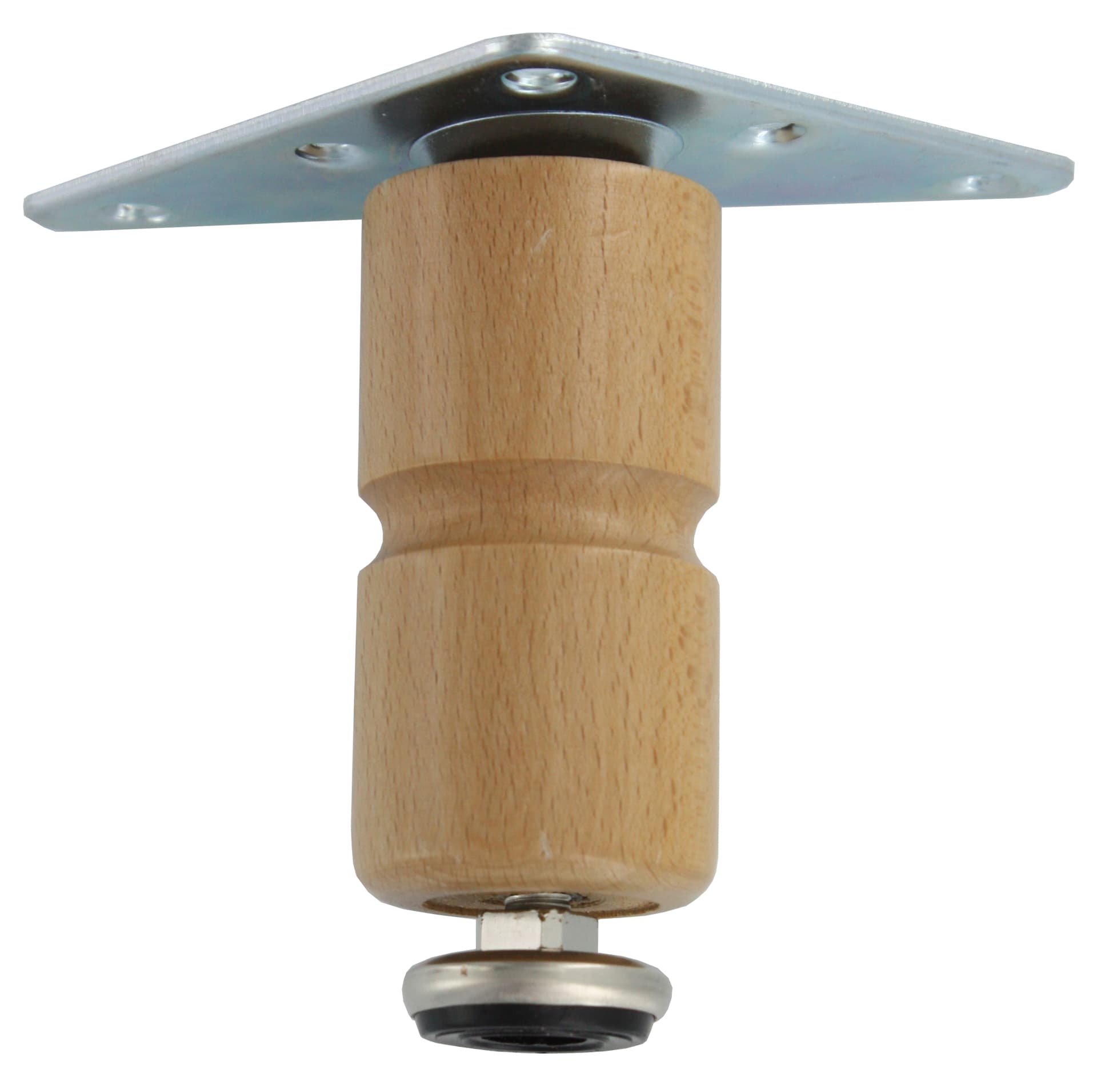 PIEDINO LEGNO PIASTRA MOBILE 100 MM CHIARO*- 8,0 pz - 2