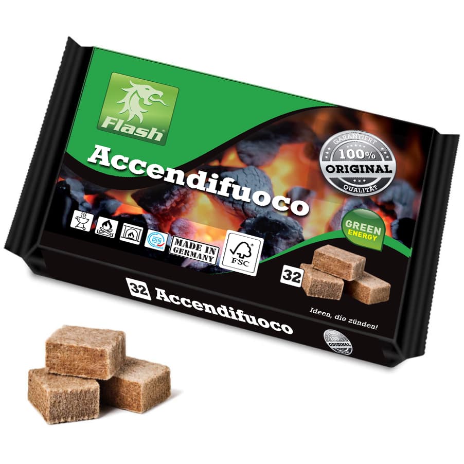 ACCENDIFUOCO  32 CUBI FLASH ECOLOGICO- 24,0 pz - 2
