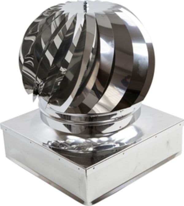 Fumaiolo Turbo INOX AISI 304 con Cuscinetti 40 x 40 cm - 2
