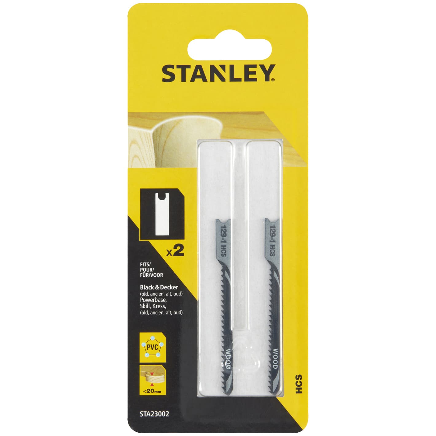 PIRANHA STANLEY STA23002 (X23043) 2 LAME LEGNO FRES.T/CUR. ATT. AD U- STANLEY - 2