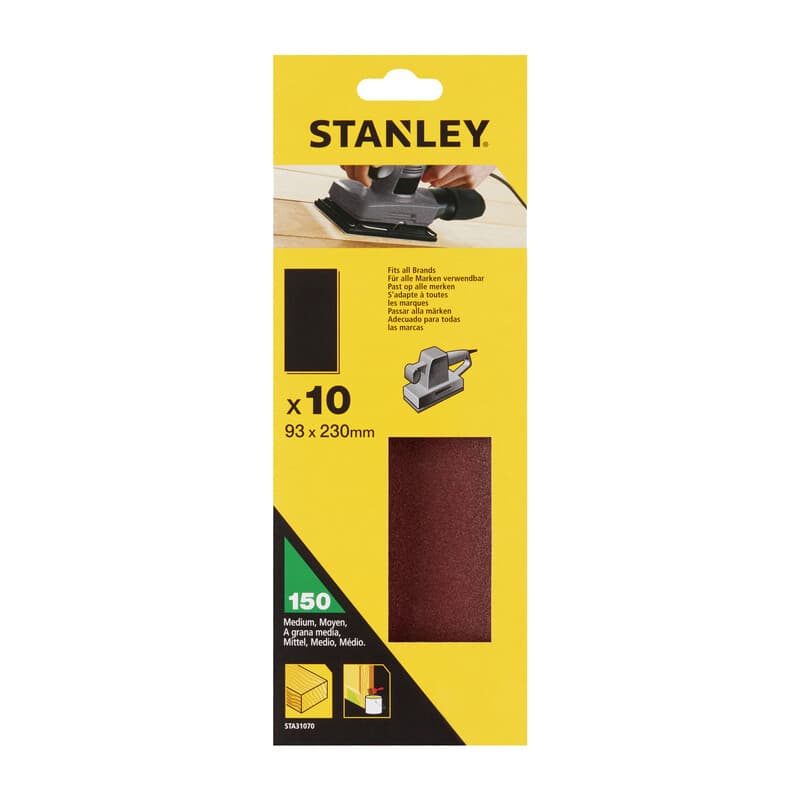 PIRANHA STANLEY STA31070 (X31070) 10 FOGLI 93X230 GR.150- STANLEY- 1,0 confezione - 2