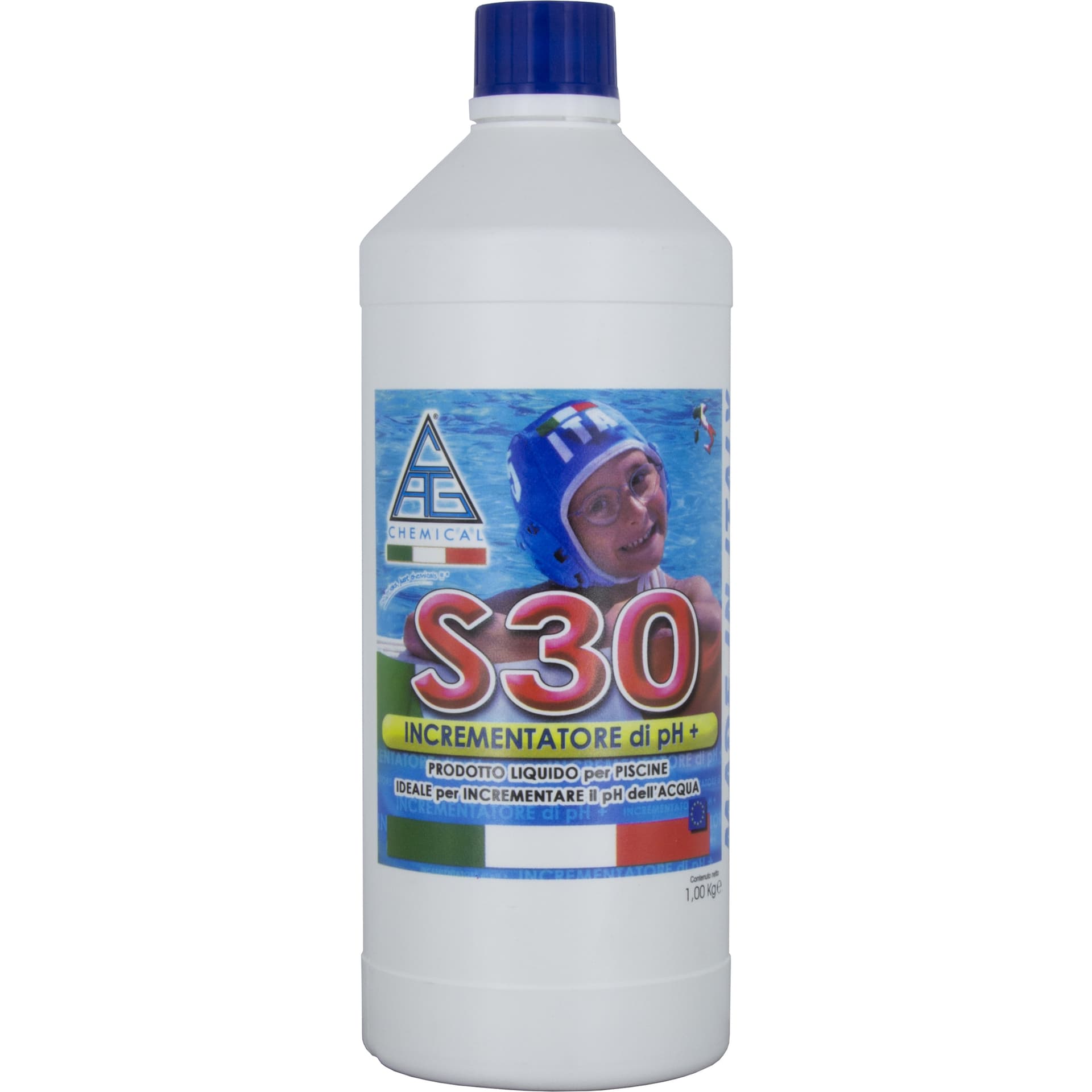 CORRETTORE (PH+) PER PISCINA S30        1 L- CAG CHEMICAL- 12,0 pz - 2