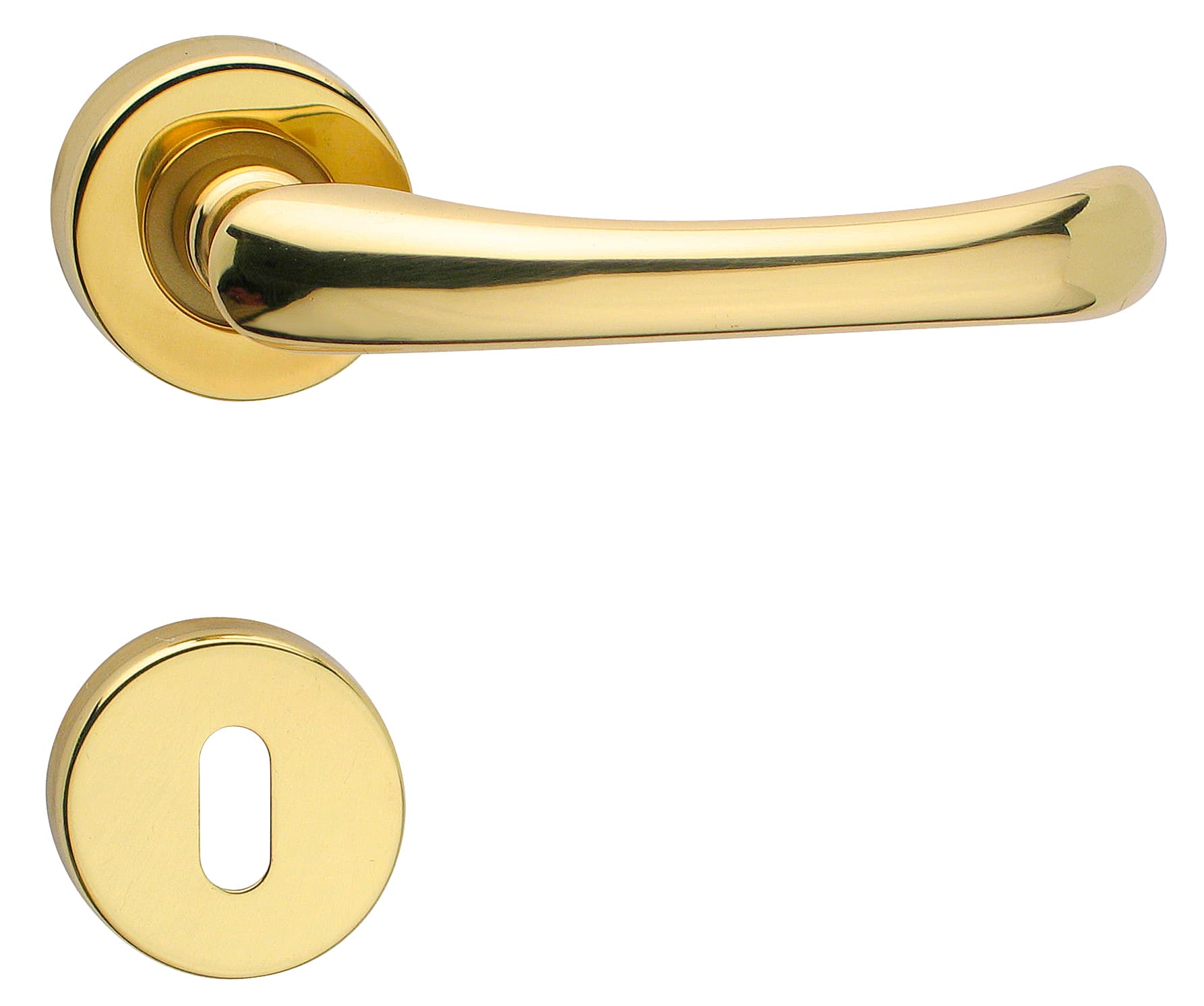 MANIGLIA ZAMA CAPRI CON BOCCHETTA ORO LUCIDO V- FROSIO BORTOLO- 2,0 pz - 2