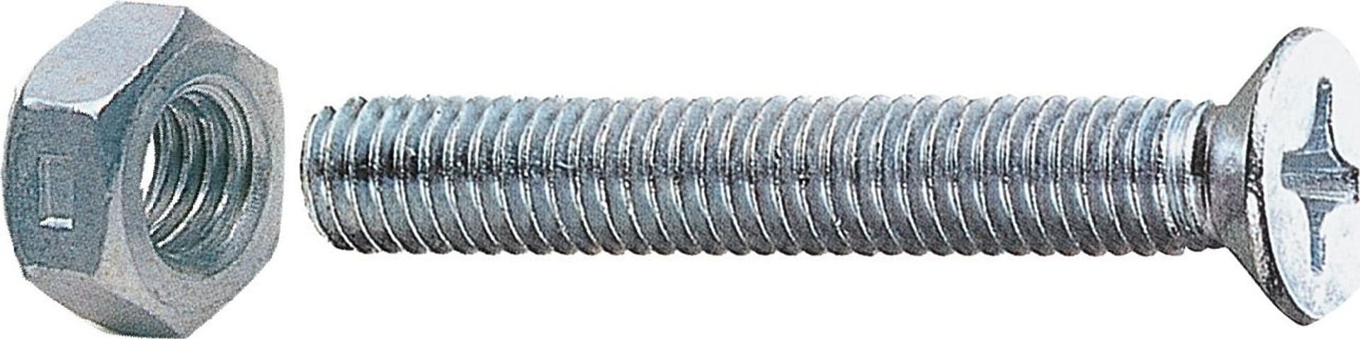 Sc Viti a Metallo T.p. 4 x 50 con Dadi * Ambrovit 5 Confezioni da 20 Pezzi - 2
