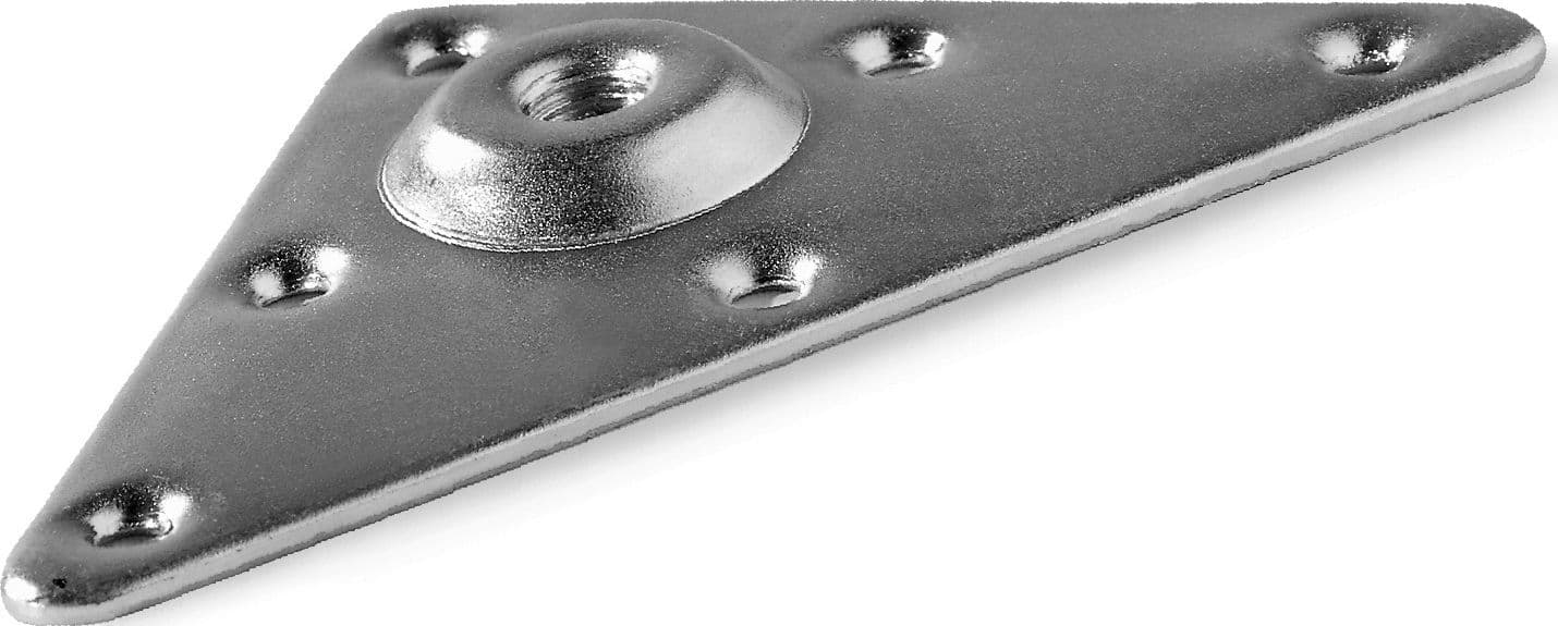 Piastra Fe.zinc. x Piedini Legno Foro M10 200 Pezzi - 2