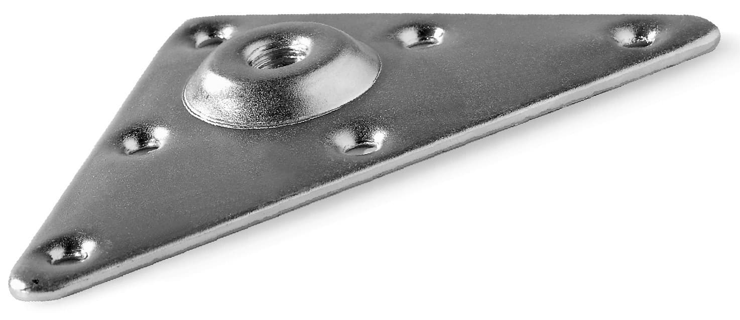 -PIASTRA FE.ZINC. X PIEDINI LEGNO FORO M10- 200,0 pz - 2