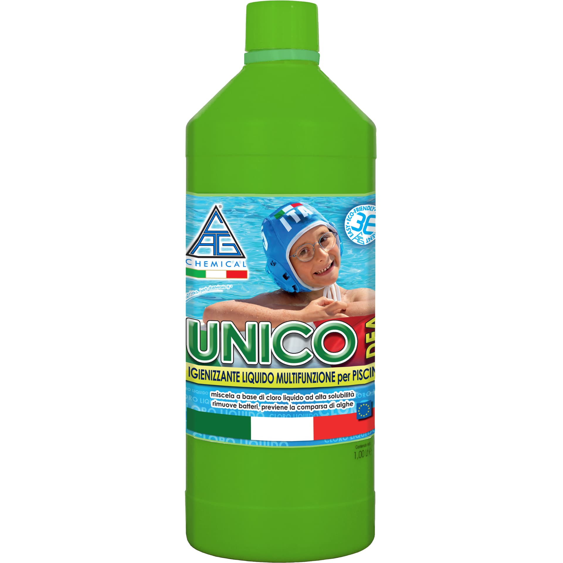 CLORO PER PISCINA LIQUIDO MULTIFUNZ UNICO  1 KG- 12,0 pz - 2