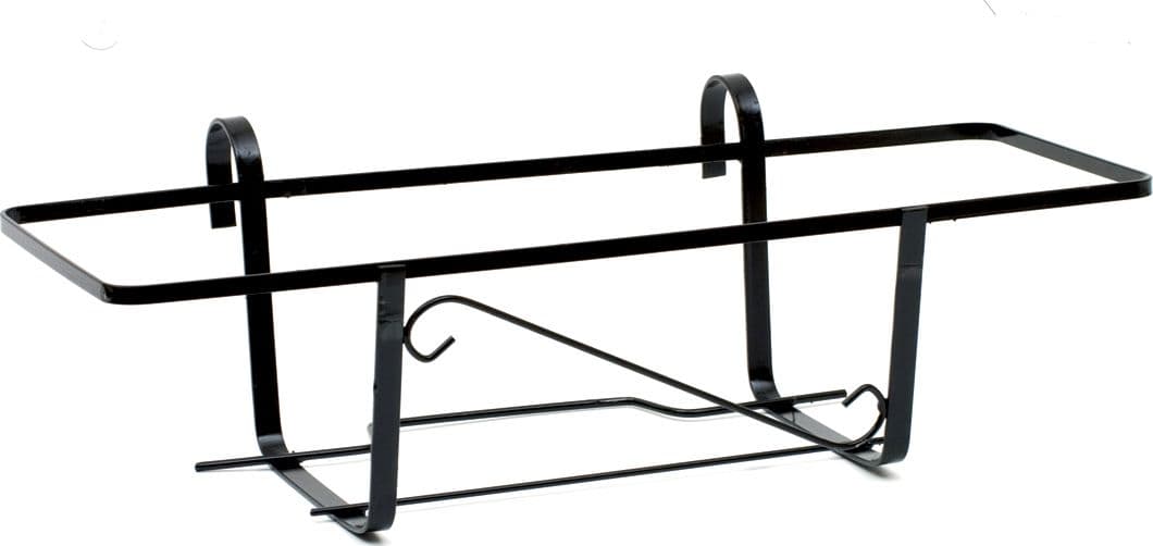 Fioriera da Balcone Tipo Napoli 40 cm Nero 10 Pezzi - 2