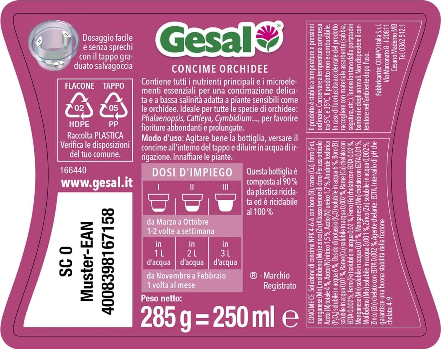 GESAL CONCIME ORCHIDEE 250 ML- 12,0 pz - 2
