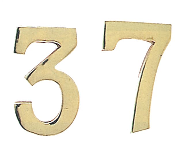 NUMERO CIVICO 7 IN OTTONE 100 MM- 10,0 pz - 2