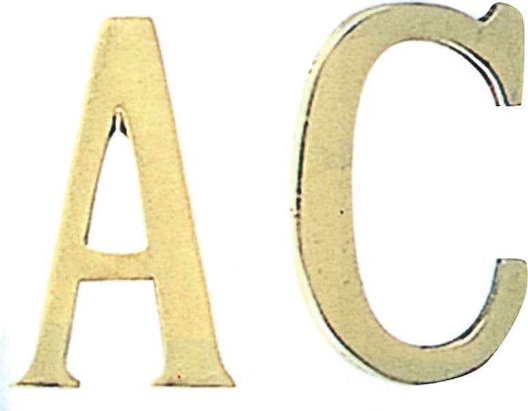 Lettera a in Ottone 75 mm 10 Pezzi - 2