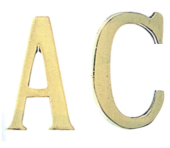 LETTERA A IN OTTONE 75 MM- 10,0 pz - 2