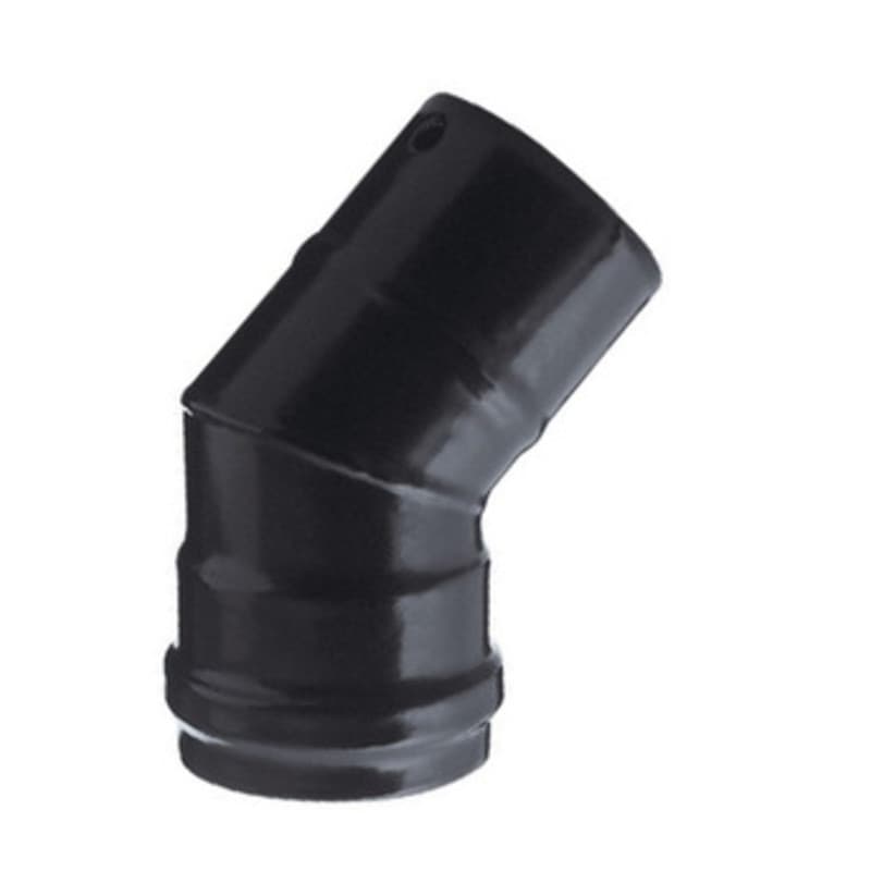 GOMITO PER STUFA A PELLET 45 ATTACCO MF D  8 CM NERO OPACO- 1,0 pz - 2