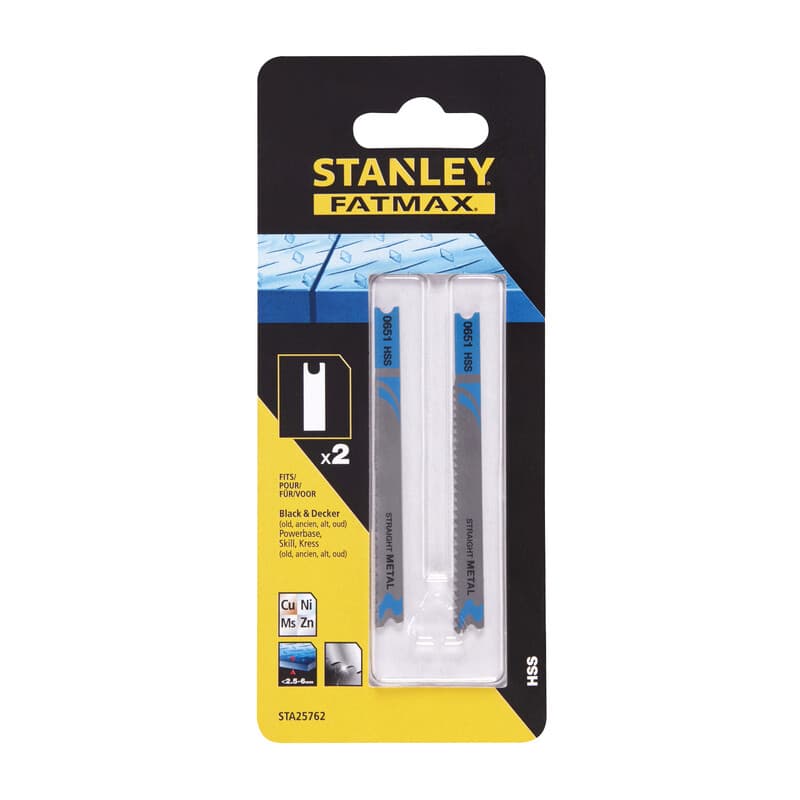 PIRANHA STANLEY STA25762 (X25762) 2 LAME METALLO HI-TECH T/GROS.ATT.AD U- STANLEY- 1,0 confezione - 2