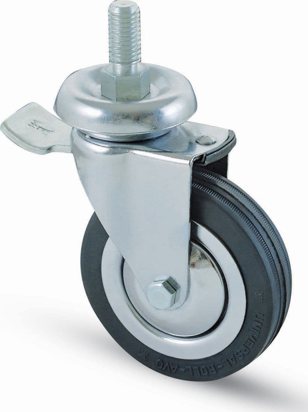 Ruota Carrello D 100 mm 155 Bis B Perno 14MA Freno Avo - 2