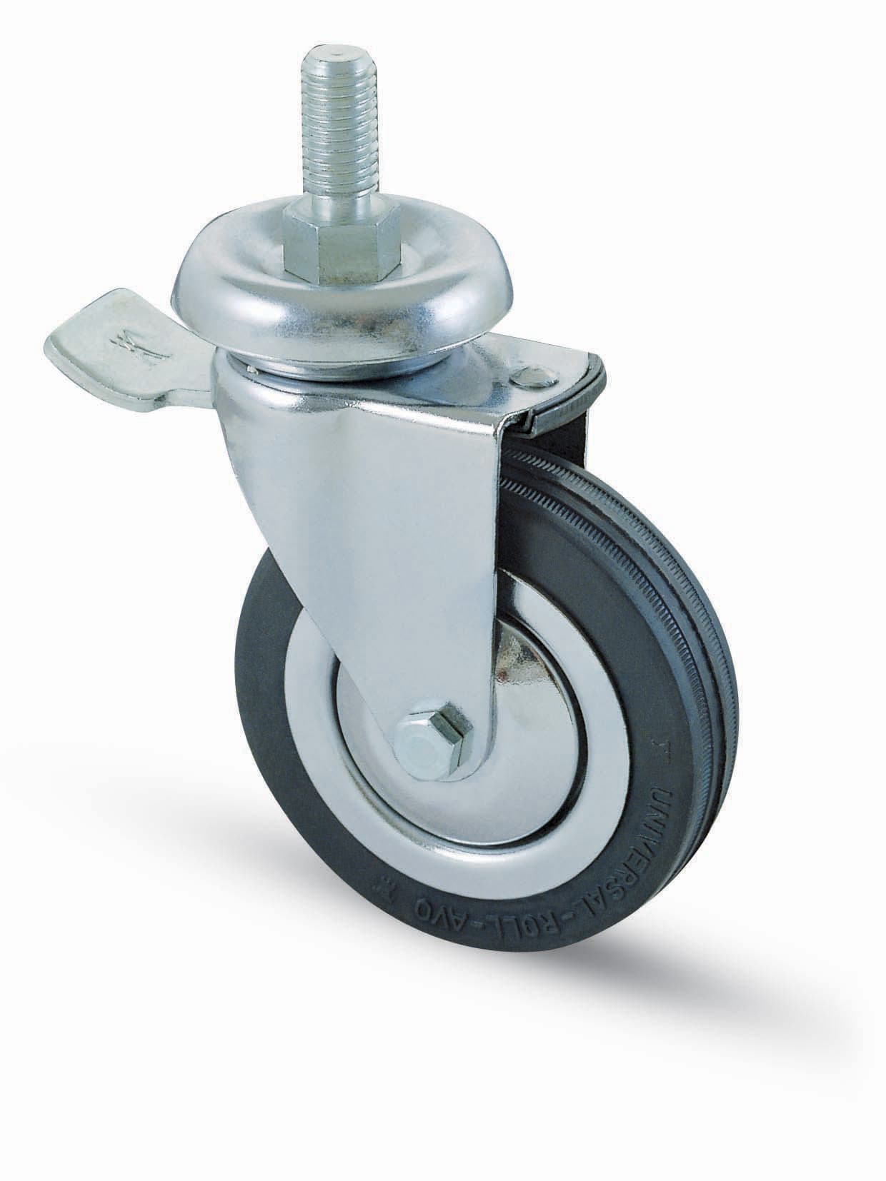 RUOTA CARRELLO D 100 MM 155/BIS-B PERNO 14MA FRENO- AVO- 1,0 pz - 2